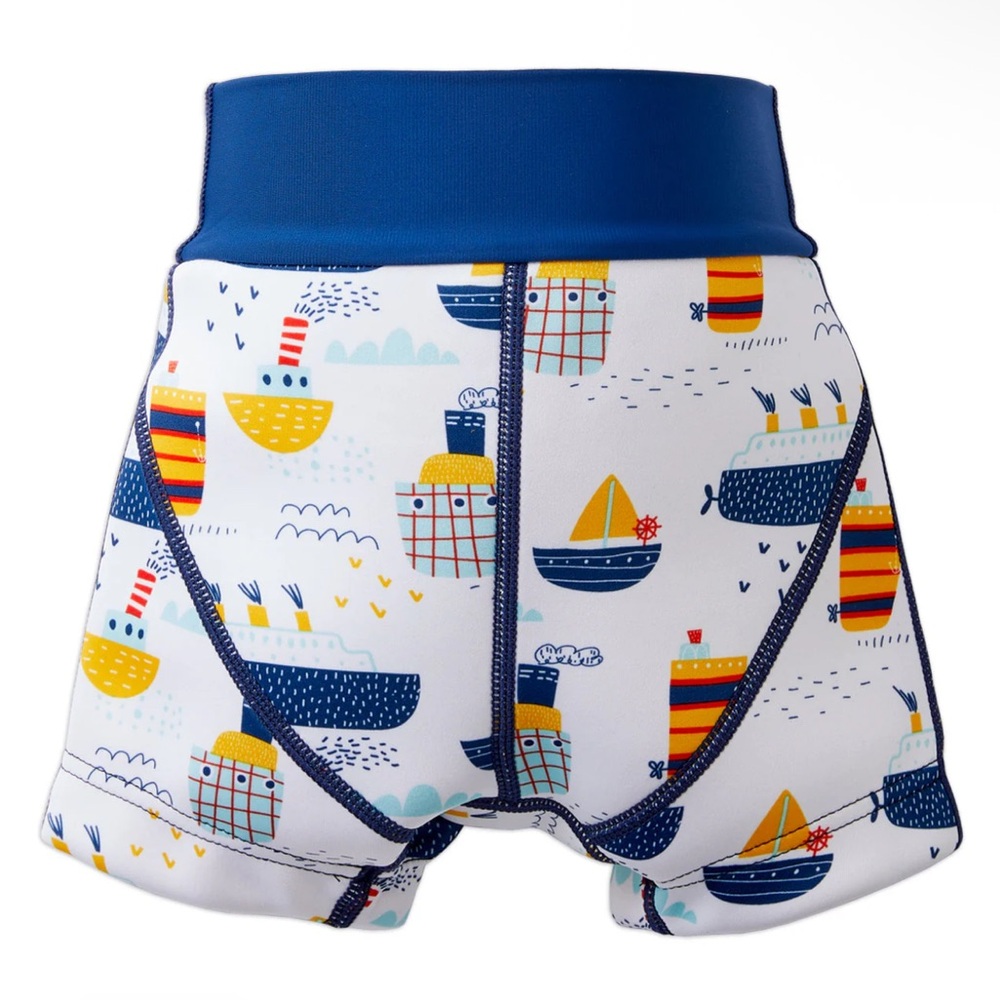 Splash About Boys Splash Jammers Neoprene Swim Shorts, Tug Boats - Size 3-4Y - Picture 2 of 16